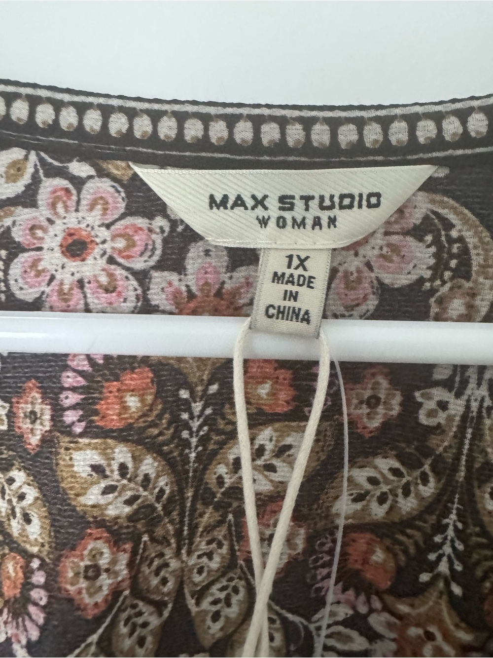 Max Studio Black Floral V-Neck Smocked Maxi Dress - Picture 3 of 10